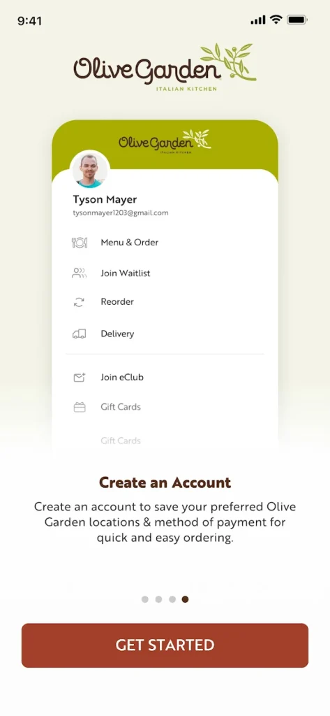 olive garden ios app