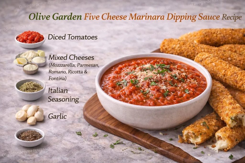 Olive Garden Five Cheese Marinara Dipping Sauce Recipe