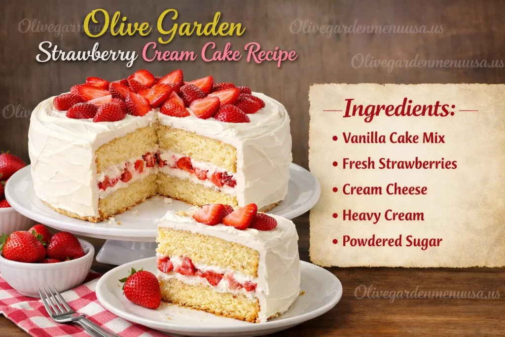 Olive Garden Strawberry Cream Cake Recipe